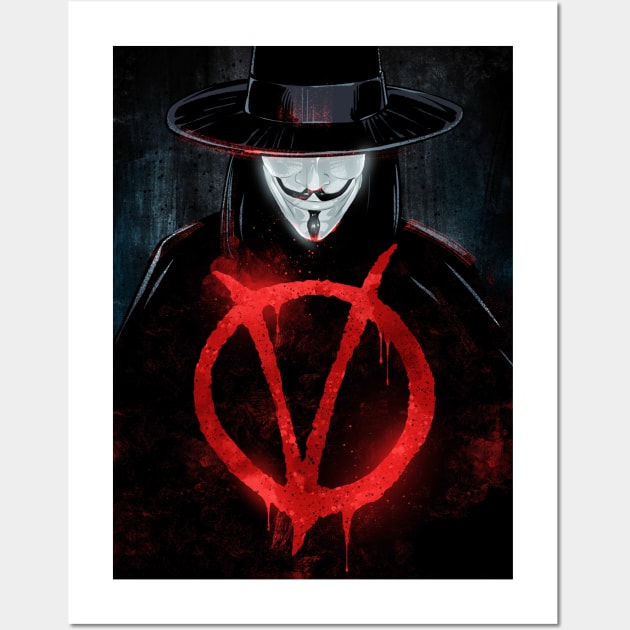 V For Vendetta Wall Art by nabakumov